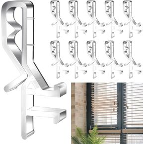 10pcs Valance Clips 1-7/8 Inches Window Blinds Hide Clip Clear Plastic Hide Retainer Holder for Valance Replacement Clips Window Wood Blind Clips Blind Channel Cover Clips