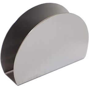 Semicircle Stainless Steel Napkin Holder Tissue Dispenser Napkin Case for Kitchen Silver