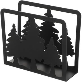 Metal Napkin Holder for Table Pine Tree Pattern Napkin Holder Metal Freestanding Tissue Dispenser Organizer