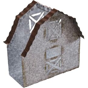 CTW Home Collection Barn Napkin Holder, 5-inch Height, Galvanized Metal, Kitchen, Kitchen Accessories