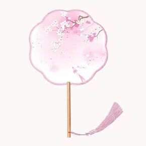 Traditional Chinese pattern translucent Octagonal hand fan, for party, photograph, dancing activities and home decoration (Blue)