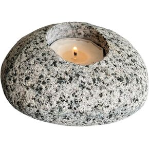 Handcrafted Rock Candle - Natural Stone Candleholder for Stylish Home Decor and Aromatherapy