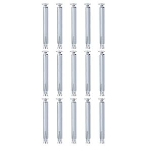 3/8" x 4" Flat Sleeve Anchors - 50Pack - Good for Concrete Dry Brick Block Walls - Carbon Steel - Silver