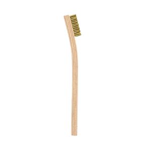 MG Chemicals Abrasive Cleaning Brush with 7-3/4" Wood Handle, Brass Bristles, 1-3/8" Length, 7/16" Width", Pack of 5