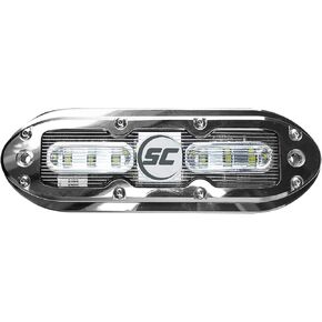 SCM-6 LED Underwater Light, Bimini Blue, 316 Stainless, 24W, w/20' wire