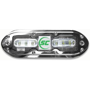 SCM-6 LED Underwater Light, Bimini Blue, 316 Stainless, 24W, w/20' wire