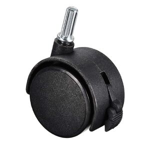 uxcell® 2inch Swivel Casters Nylon Twin Wheel 8mmx20mm Stem Furnitures Caster with Brake