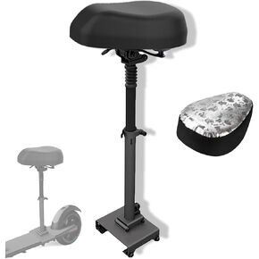 Electric Scooter Seat Saddle with Waterproof Cushion Cover Fit for Ninebot ES1 ES2 ES4/Xiaomi M365 Pro 1S/Aovopro ES80/Razor C25, Adjustable Foldable Seat Comfortable Max Seat Saddle