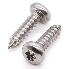 #0 x 5/8" (50 pcs) Pan Torx Head Self Tapping Screws Wood Screws, 304 Stainless Steel 18-8, Full Thread Coverage, Round Torx Head Sheet Metal Screws