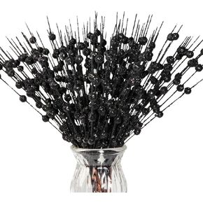 12 حزمة سيقان التوت الأسود الاصطناعي، 15.7 بوصة بريق عنابي أسود التوت يختار فروع التوت هولي لعيد الميلاد ترتيب الأزهار زينة الزفاف عطلة موسم الشتاء ديكور المنزل in Kuwait