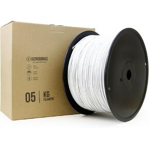 Gizmo Dorks PLA Filament for 3D Printers 1.75mm 5kg, White