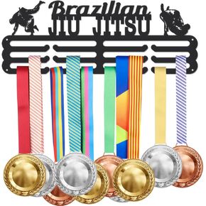 SUPERDANT Medal Holder Display Hanger Brizilian Jiu Jitsu Metal Medal Hanger Personalized Medal Wall Hanger Black Steel