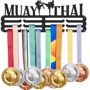 SUPERDANT Medal Holder Display Hanger Brizilian Jiu Jitsu Metal Medal Hanger Personalized Medal Wall Hanger Black Steel
