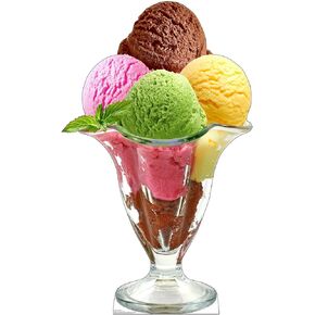 Cardboard People Ice Cream Sundae Life Size Cardboard Cutout Standup