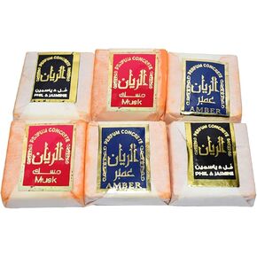 bonballoon 6 pcs Islamic Fragrance Perfume Jamid Solid Musk 3 Different Natural Fragrance Islamic Arabic Perfume Free Arabian Cube Halal in Kuwait