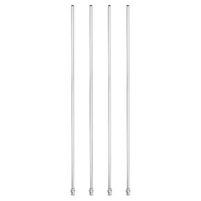 PATIKIL 8Ga x 12 Inch Stainless Steel Dispensing Needle Tips, 4Pcs Metal Glue Needle Tube Blunt Tips Luer Lock for Thick Glue Ink Lab, Silver