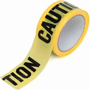 Krowd Kontrol Caution Tape - 328' Feet Roll – 3" Inch Wide Yellow Tape - 1 Pc/Pack – Safety, Hazard Warning, Barricade, Barrier Tape for Police, Halloween, Party Decoration – High Visibility