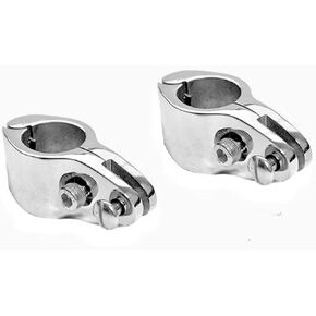 2Pack Stainless Steel 316 Marine Jaw Slide Hinged, Bimini Top Fitting Awning Hardware Fitting Rowing Boat Hardware (with Quick Release Pin Style, Diameter:11/4 Inch 32mm)