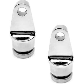 2PCS Stainless Steel Boat Bimini Top Fitting Round Inside Eye End Hardware for O.D. 7/8"Tube