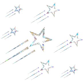 Shooting Star Window Clings, Bird Strike Window Decals - Anti-Collision Prism Non Adhesive Vinyl Window Stickers - Protect and Save Birds from Hitting Windows - Rainbow Effect, JD-LXING-12