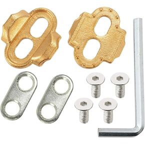 kingsea Bike Cleats Locking Cycling Pedals Cleats for Crank Brothers Eggbeater Candy Smarty Acid Mallet Pedals Bike Accessories 1 Pair (Gold) in Saudi Arabia
