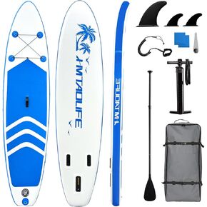 Inflatable Stand Up Paddle Board, 10' SUP with Premium Accessories, Yoga Board for Youth & Adult
