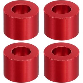 PATIKIL M10 Aluminum Spacer, 4 Pcs Metal Spacers Aluminum 10.5mm ID x 20mm OD x 2mm L Aluminum Spacer Screw Standoff Round for 2/5in or M10 Screw Bolt,Black