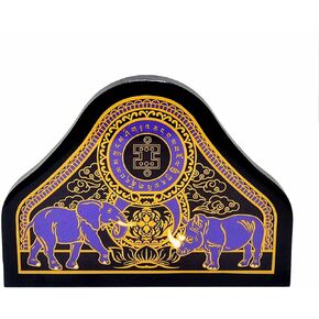 Feng Shui Anti-Robbery Protection Plaque with Elephant & Rhinoceros Home Office Decorations