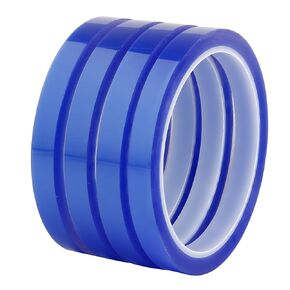 4 Rolls 4/5 Inch Wide x 36 Yards Long High Temperature Tape,Sublimation Blanks Thermal Tape,Blue Thermal Tape for Sublimation,Heat Tape,No Residue High Temp Tape,Heat Transfer Tape