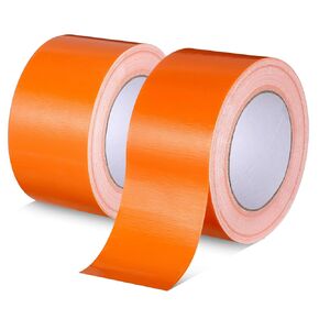 2 Rolls of Orange Duct Tape 2.5 Inch x 30 Yards Heavy Duty Duct Tape Waterproof Strong Packing Tape for Photographers, Repairs, DIY, Crafts, Indoor Outdoor Use