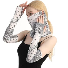 Unisex UV Protection Neck Gaiter Sun Arm Sleeves Set, Ice Silk Neck Gaiter, Cooling Arm Sleeve, Bandana for Hiking
