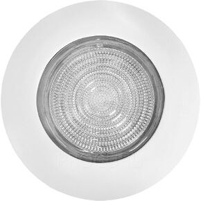 6-Inch White Metal Shower Can Light Trim with Fresnel Glass for Wet Locations (White, 1-Pack)