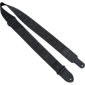 BOSS BSM-20-BB Instrument Straps in Black with Black Logo | Featuring the Monogram Logo | Two-inch wide Nylon Material for Comfort and Durability | For Guitar, Bass & More