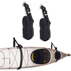 Suspenz Kayak Canoe Stand Up Paddle Board SUP Hanger, DLX Strap Storage System Padded, Black, 36" (40-4011)