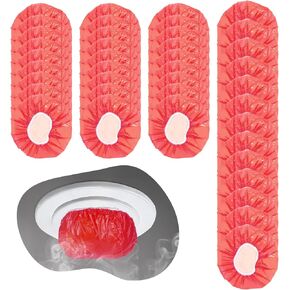 40 Pcs Smoke Detector Covers for Cooking Smoke Detector Fire Alarm Dust Cover Thicken Plastic Smoke Alarm Cover Reusable Elastic Fire Alarm Covers Plate for Home Cooking or Baking, Red