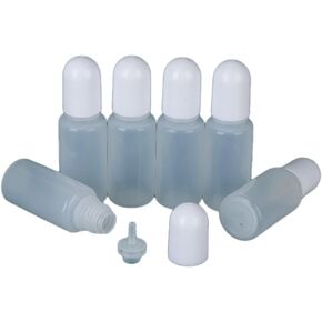 lasenersm 20 Pieces 10ml LDPE Plastic Thin Tip Dropper Bottles Liquid Drop Bottles Small Mouth Dropping Bottles Empty Squeeze Dropper Bottles Translucent Plastic Dropper Bottle with White Cap