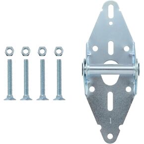 HOME MASTER HARDWARE 4 Pack Garage Door Hinge Heavy Duty 14 Gauge Steel #1 with Galvanized Finish - Residential/Light Commercial Garage Door Replacement