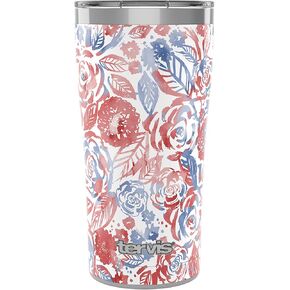 Tervis Sara Berrenson American Beauties Triple Walled Insulated Tumbler Travel Cup Keeps Drinks Cold & Hot, 20oz Legacy, Stainless Steel