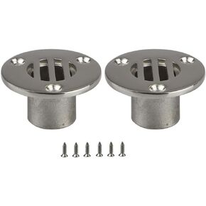 316 Stainless Steel 7/8" Boat Floor Deck Drain (Pack of 2)