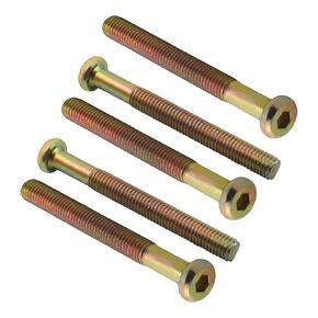 MroMax 5Pcs M8-1.25 x150mm Hex Socket Flat Head Bolt, Extra Long Inner Hex Machine Screws, Carbon Steel, Half Threaded, Heavy Duty Replacement Bolts for Double Bed Furniture TV Rack Wall Hanging