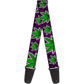 Buckle-Down Guitar Strap - Marijuana Haze Purple - 2" Wide - 29-54" Length