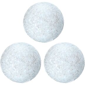 uxcell 3Pcs Decorative Glass Balls 3.15 Inch Orbs Centerpiece Balls Mosaic Glass Ball Sphere for Decor Bowls Vases Dining Table Party, Red