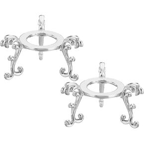PATIKIL Crystal Ball Stand, 2 Pack Sphere Display Stand Photography Props for 80 to 100mm Crystal Balls Ornament Rack Holder Metal Base, Golden