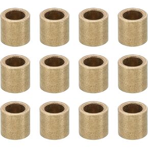 PATIKIL M4 Brass Spacers, 12 Pcs Metal Spacers Brass 4mm ID x 6mm OD x 8mm L Brass Spacers Screw Standoff for 5/32 Inch or M4 Screw