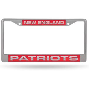 Rico Industries NFL Football Chrome Laser License Frame 12" x 6" 12" x 6" Laser Cut Chrome Frame - Car/Truck/SUV Automobile Accessory