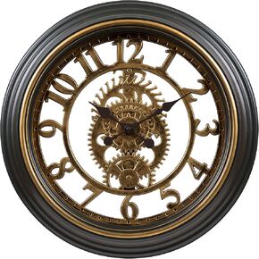 La Crosse Clock 404-3051C 20-inch Bronze Antiqued Gears Quartz Analog Wall Clock