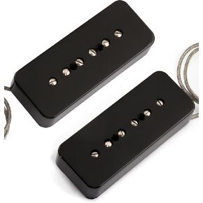 P90 Soapbar Pickups Set Alnico 5 Magnets Vintage Style Neck and Bridge Pickups Passive Single Coil Pickup Cream.