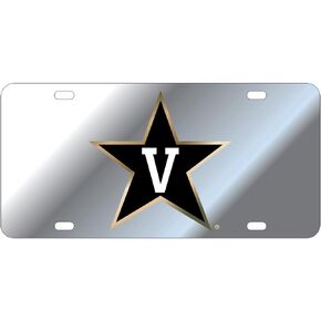 Craftique Vanderbilt Commodores Mirror Laser Cut License Plate - Star Logo