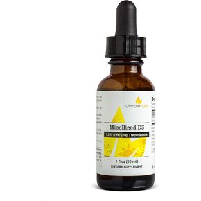 Micellized Vitamin D3 Liquid 750 Servings 1200 IU Per Drop, Best Value, Natural, Soy Free, Water Soluble - 1 Ounce