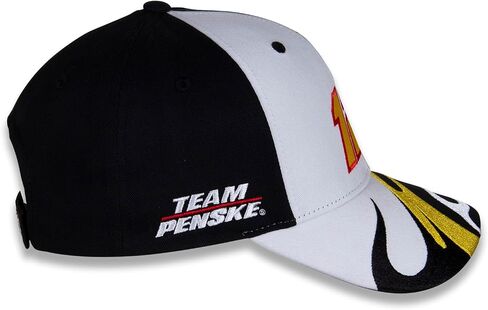 Ryan Blaney #12 NASCAR 2024 Adult Flame Black Yellow and White Adjustable Racing Hat in Saudi Arabia